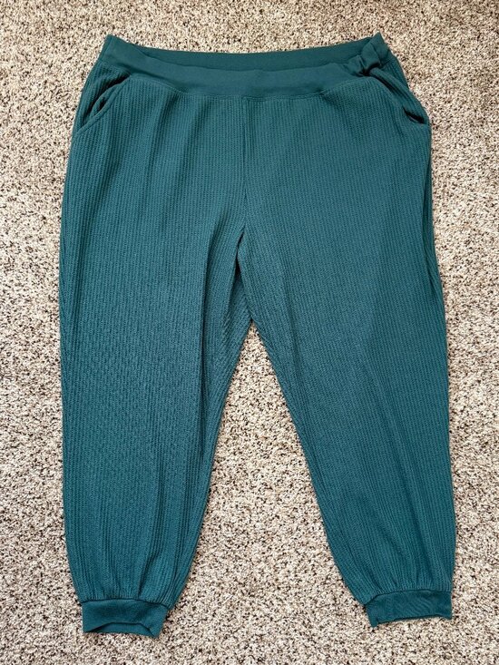 Old Navy Pants - OLD NAVY teal waffle pattern cozy jogger pants size 2X